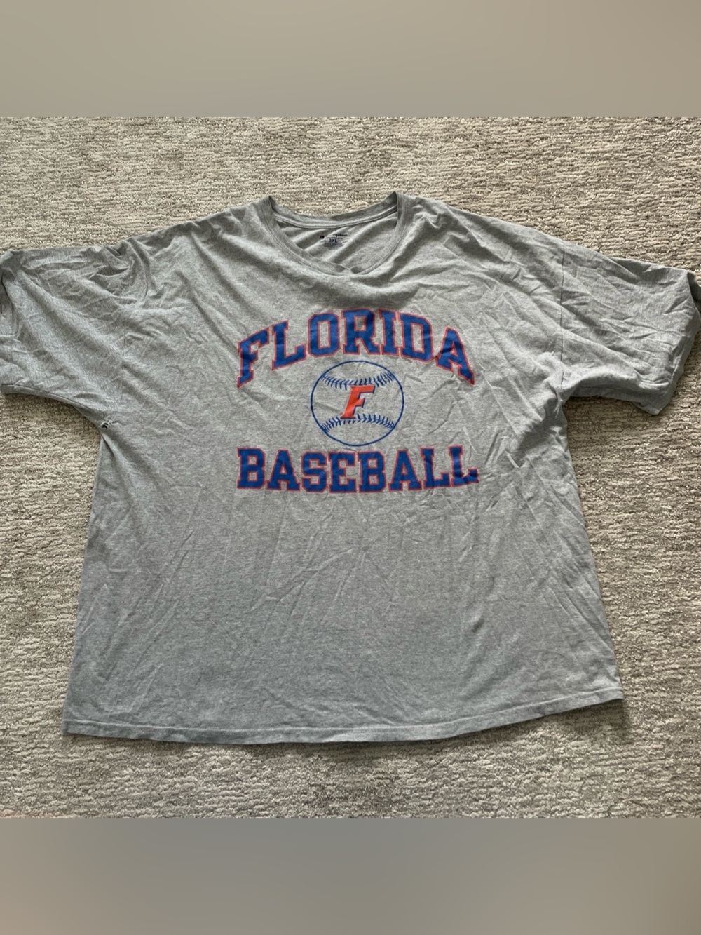 Champion Florida Gators Baseball Men’s Size 3XL Gray Short Sleeve T-Shirt NCAA